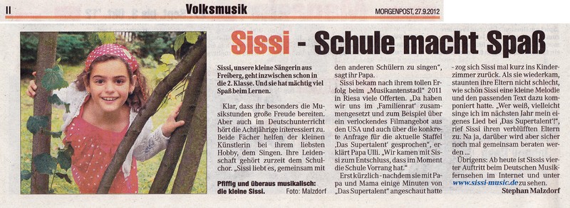 2012 09 27Bericht Sissi Schule macht Spass