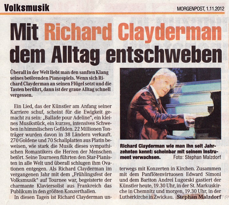 2012 11 01Bericht Richard Clayderman