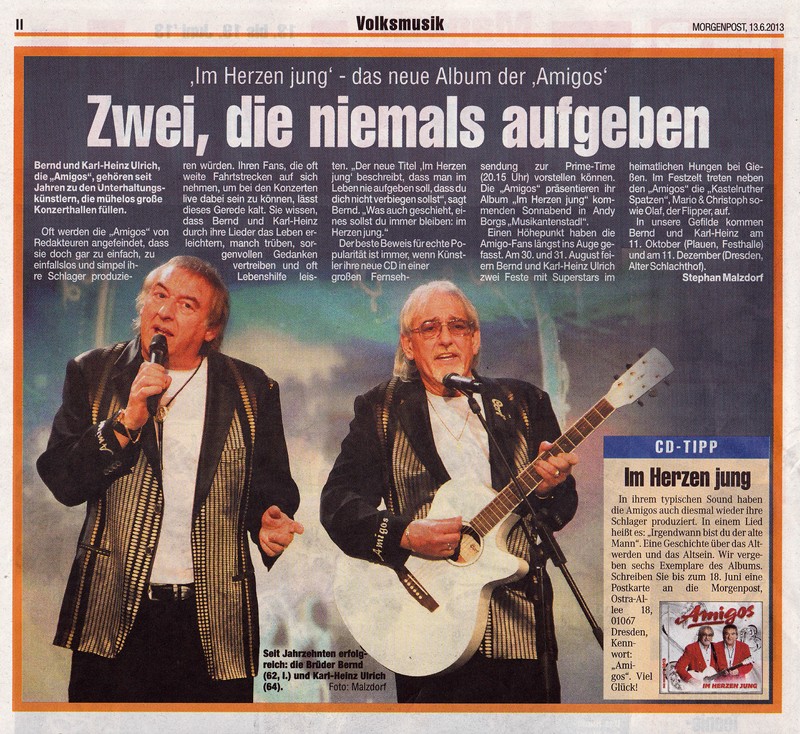 2013 06 13Bericht Amigos Im Herzen jung