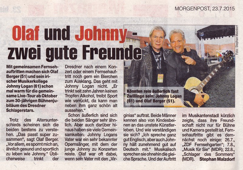 2015 07 23 Bericht Johnny Logan Olaf Berger