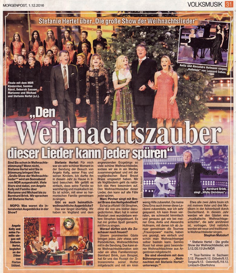 2016 12 01 Bericht Weihnachtslieder