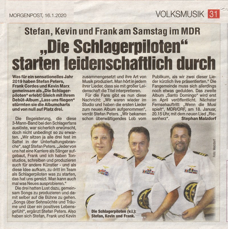 2020 01 16 Bericht Die Schlagerpiloten