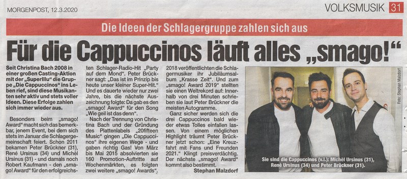 2020 03 12 Bericht Cappuccinos